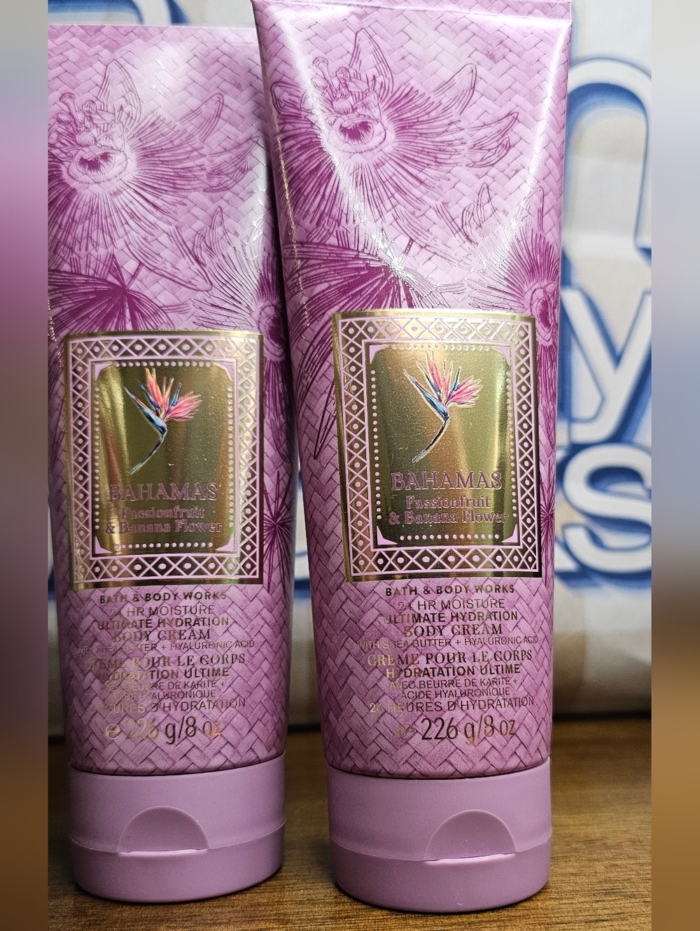 Bath & Body Works Bahamas Passionfruit & Banana Flower Body Cream Duo